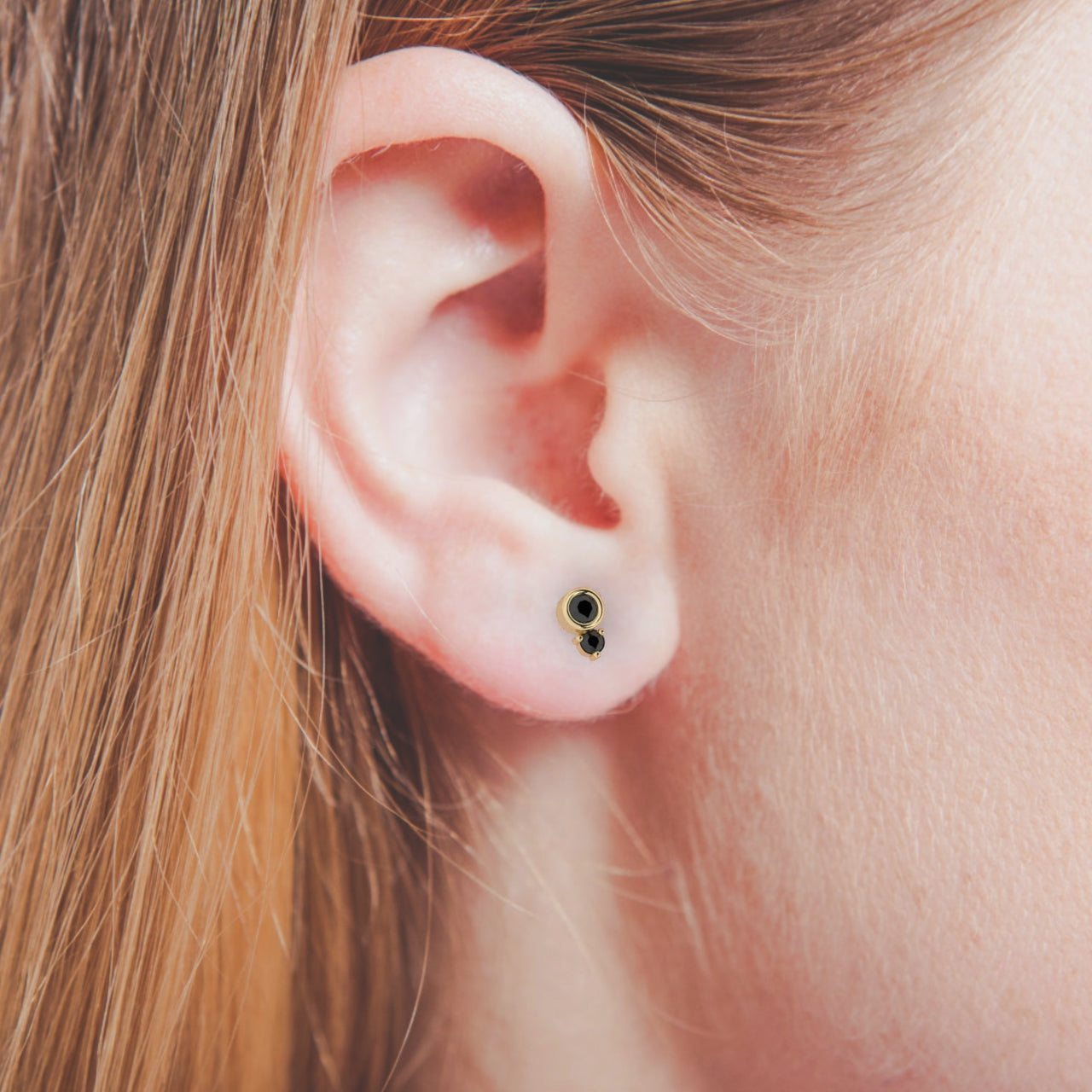 Black Cube Stud Earrings | Cube studs, Ear piercing studs, Best earrings  for men